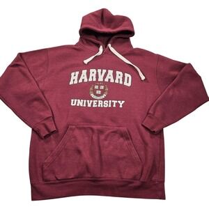 Harvard Crimson Hoodie Sweatshirt Mens Large Red NCAA College Bay State Gear